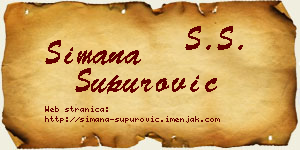 Simana Supurović vizit kartica